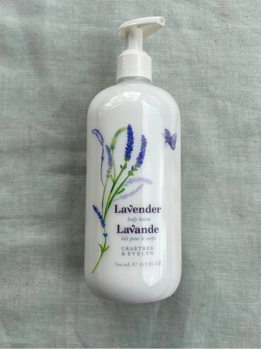 NWT Crabtree & Evelyn Lavender 500ml 16.9 fl. oz pump body lotion